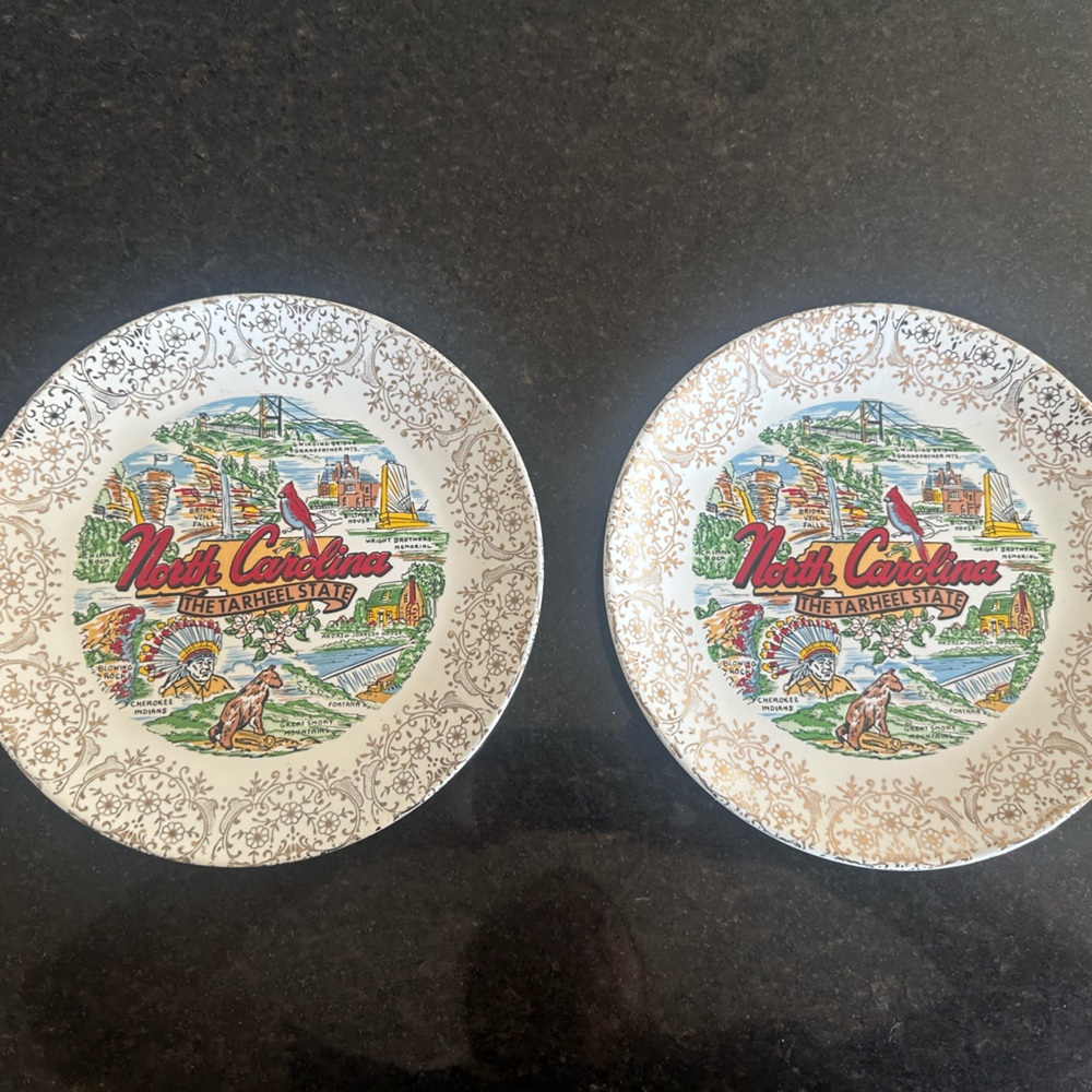 Vintage North Carolina collectors souvenir plates